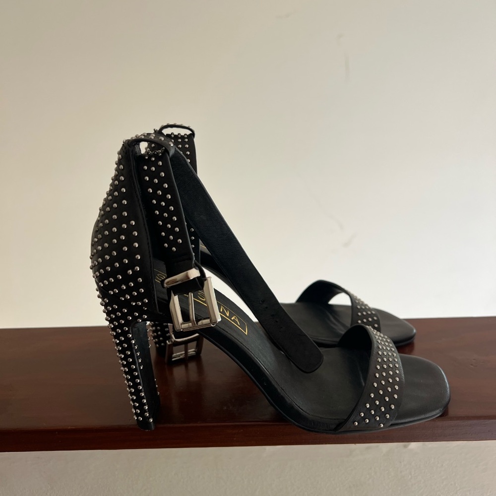 Sol Sana Studded Black Heels